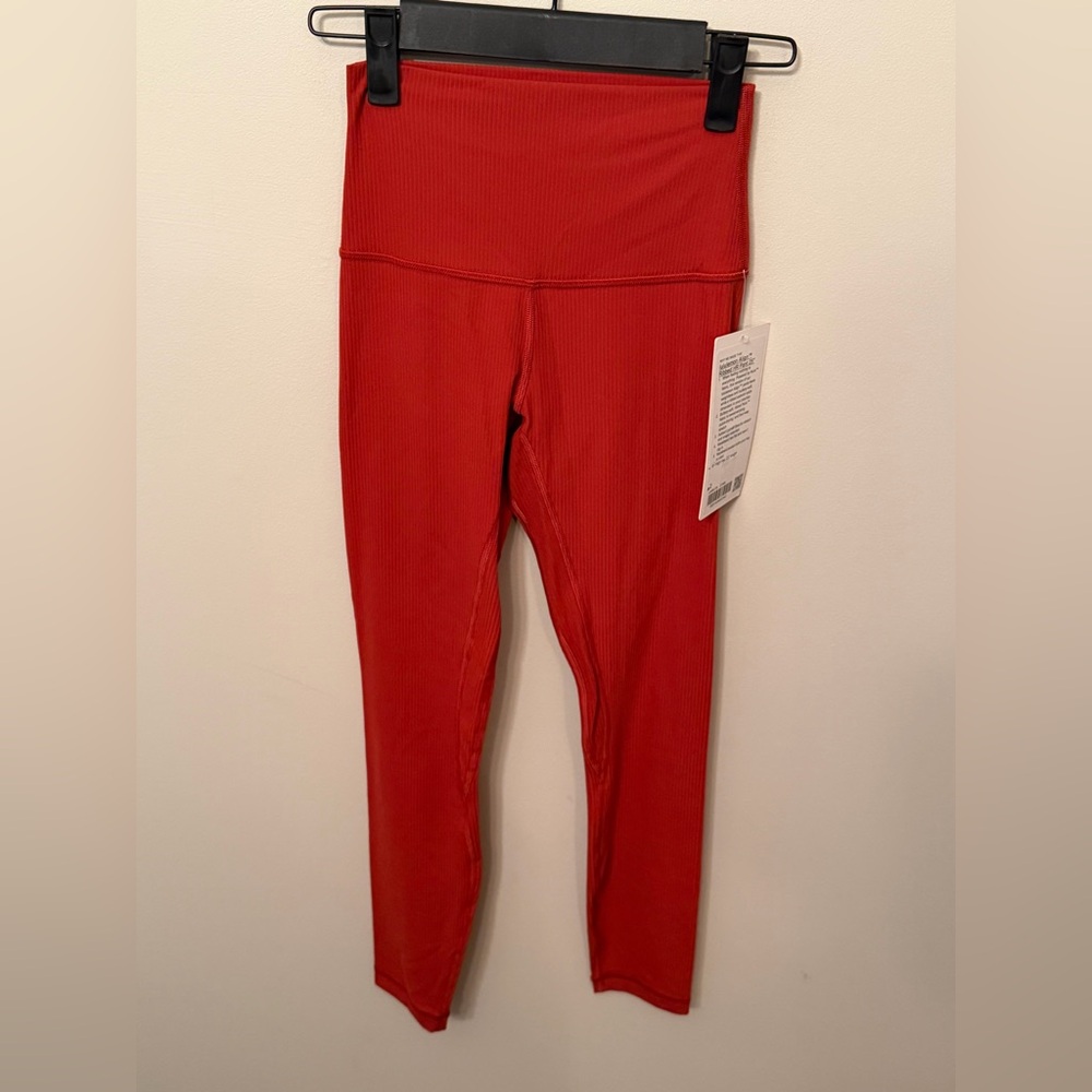 NWT Lululemon Align High Rise Ribbed Legging 25” Inseam in “Cayenne”
